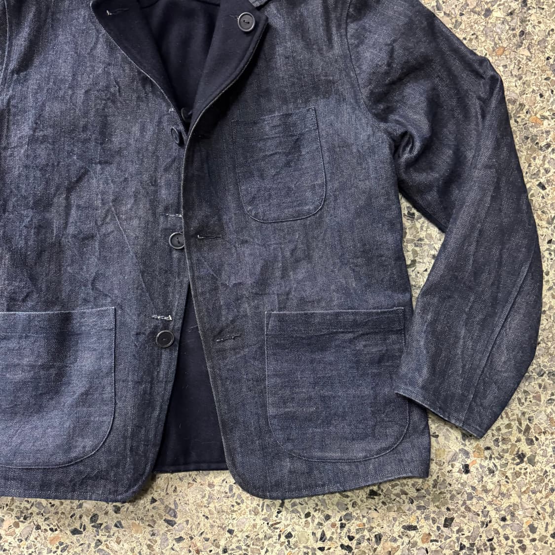 [M~L] Evan Kinori 이반키노리 양면 데님 울 초어 자켓 상품이미지7