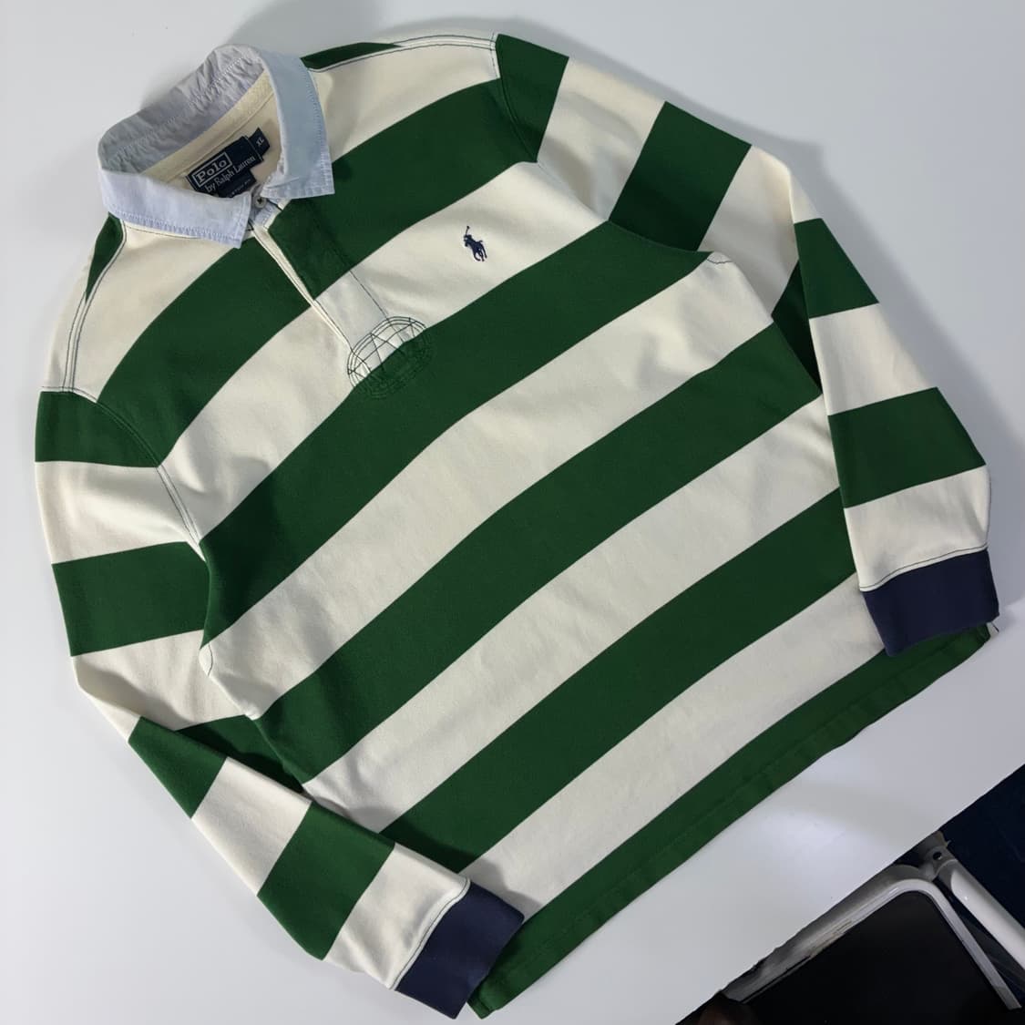 Polo  폴로 랄프로렌 자수 코튼 스트라이프 럭비티   상품이미지2