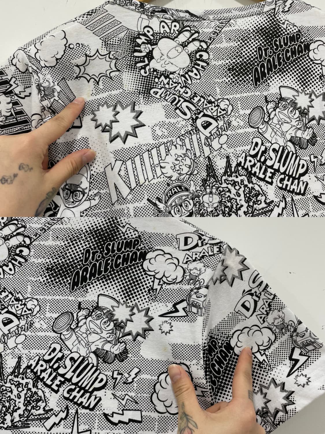 닥터 슬럼프 아리 올오버 프린팅 카툰 애니 슬림핏 반팔티셔츠 상품이미지6