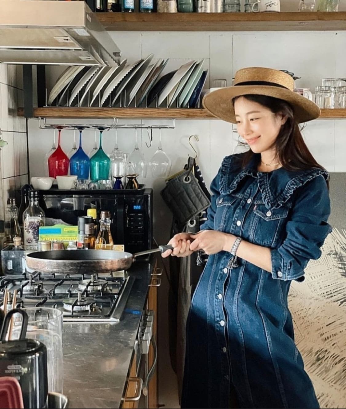 가니 리바이스 콜라보 데님드레스 상품이미지4