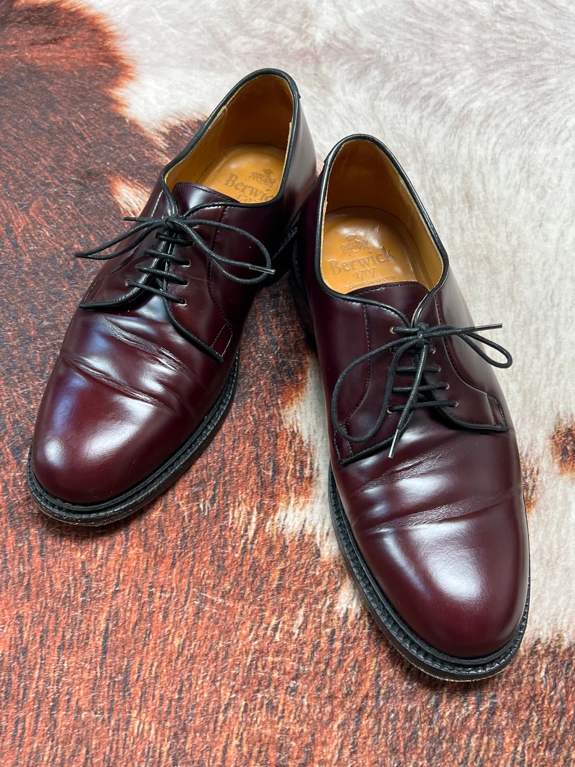 [8.5] BERWICK 버윅 4406 버건디 더비슈즈 상품이미지1