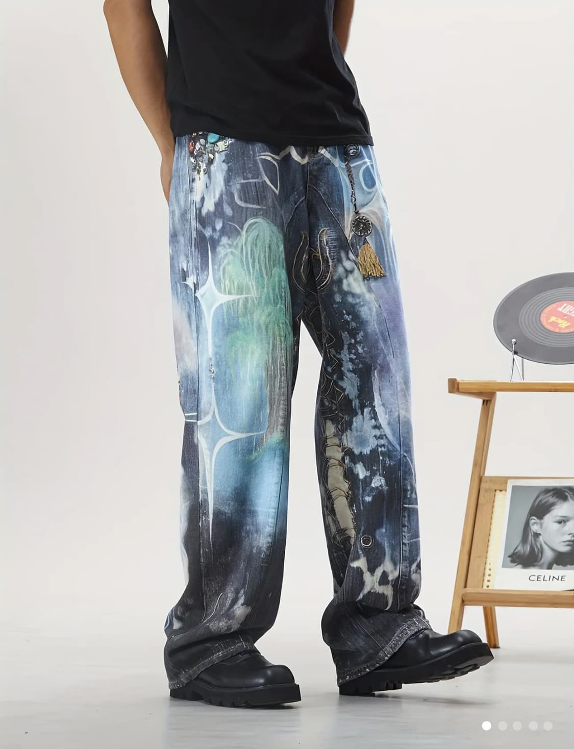 그래픽 워싱진 상품이미지1