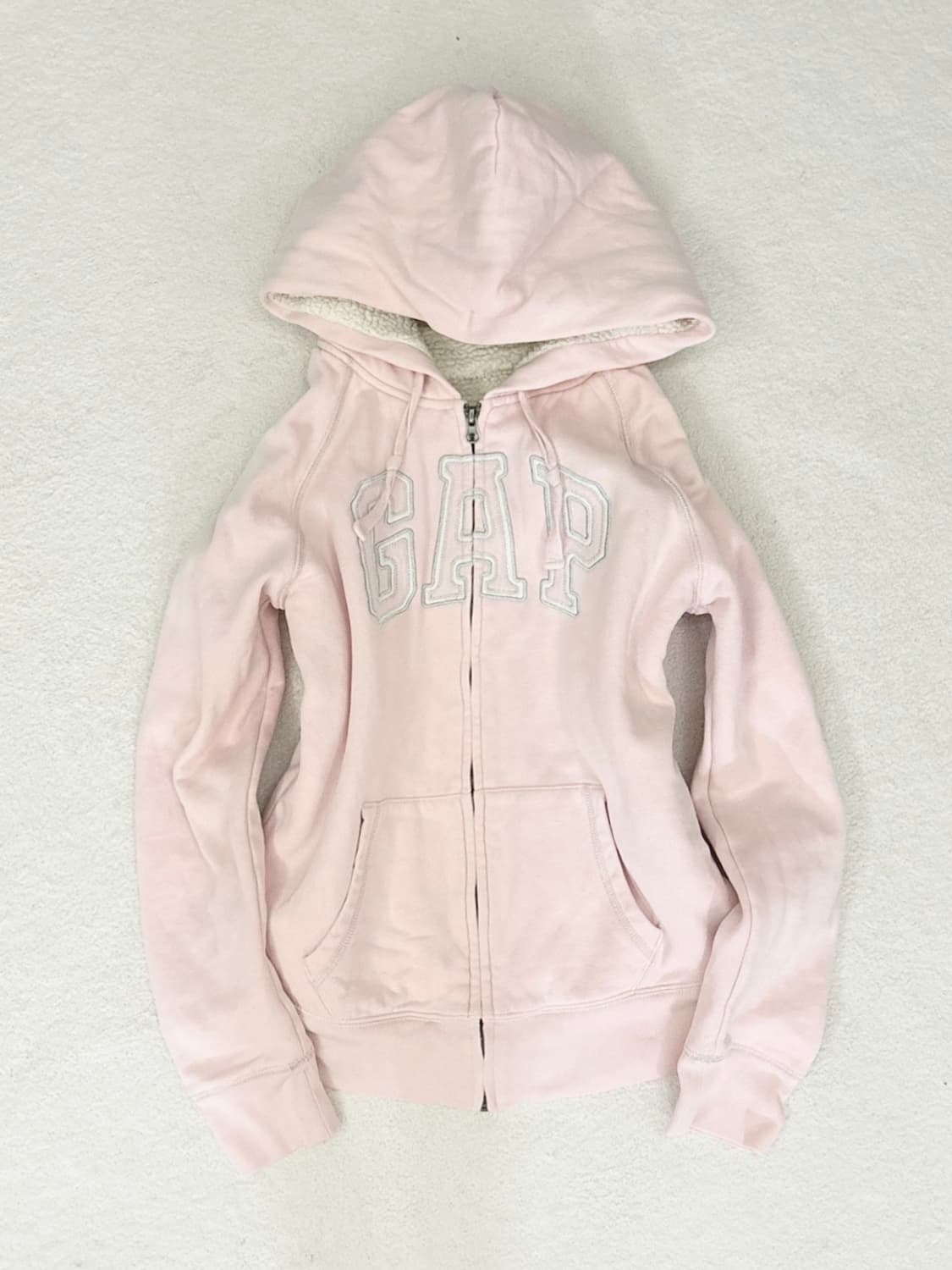 gap 딸기우유 글리터 양털 퍼 후드집업 갭후드집업 히메갸루라떼갸루 상품이미지2