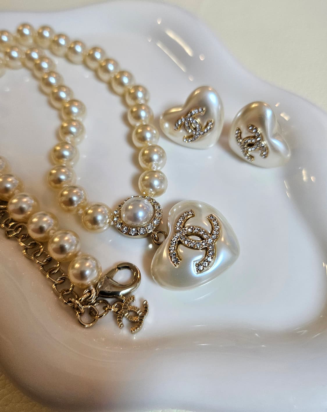 샤넬 하트통통 스왈진주 목걸이 업사이클링 상품이미지7