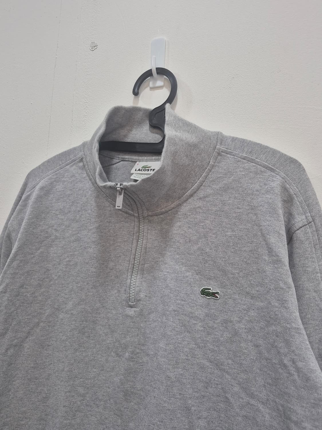 라코스테 그레이 하프 집업 스웨트셔츠 남성 105~110사이즈 상품이미지2