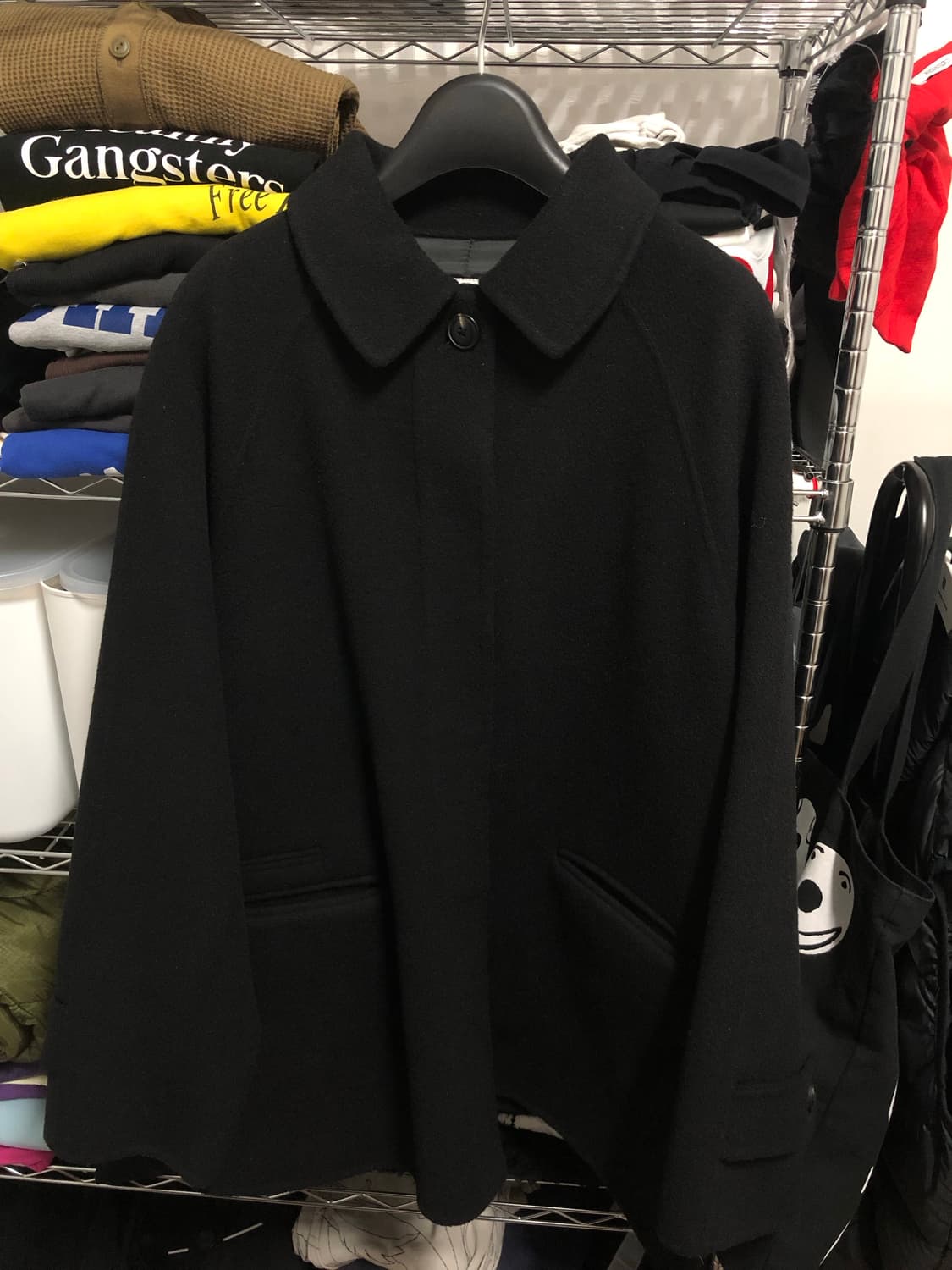 소프트서울 싱글 하프코트 블랙 상품이미지2