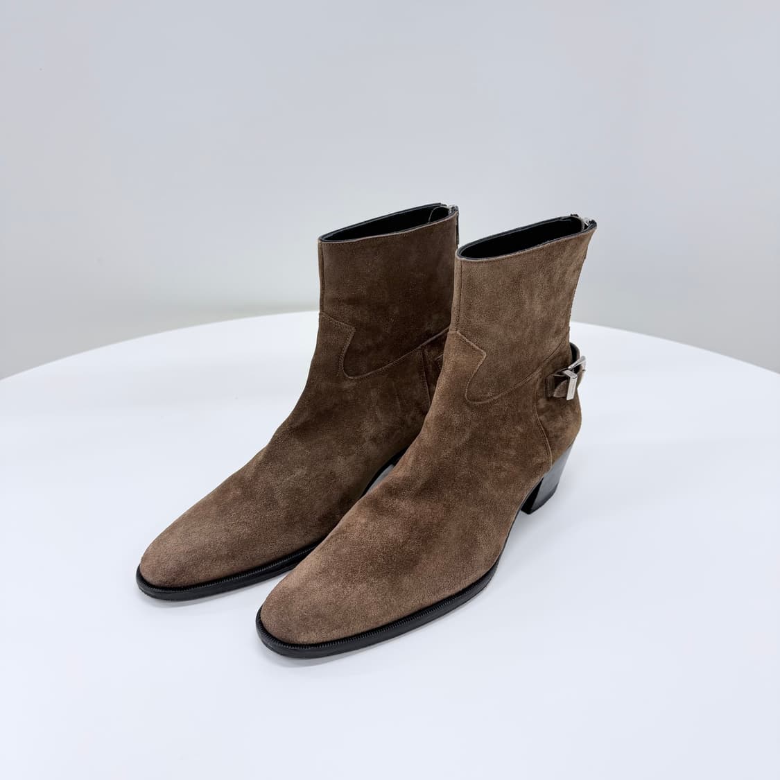 [S급/260] 셀린느 스웨이드 앵클 부츠 브라운 상품이미지1