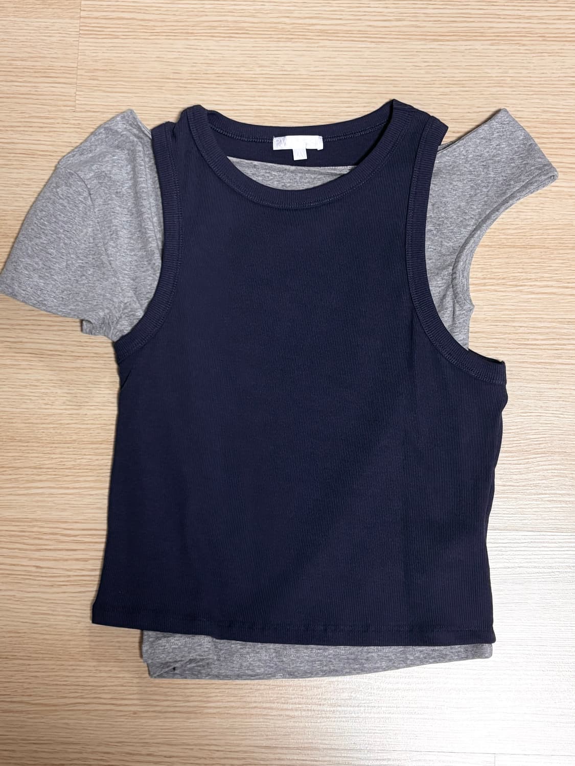 파르티멘토 우먼 PWC (세트) 언발란스 더블 레이어드 탑 상품이미지1