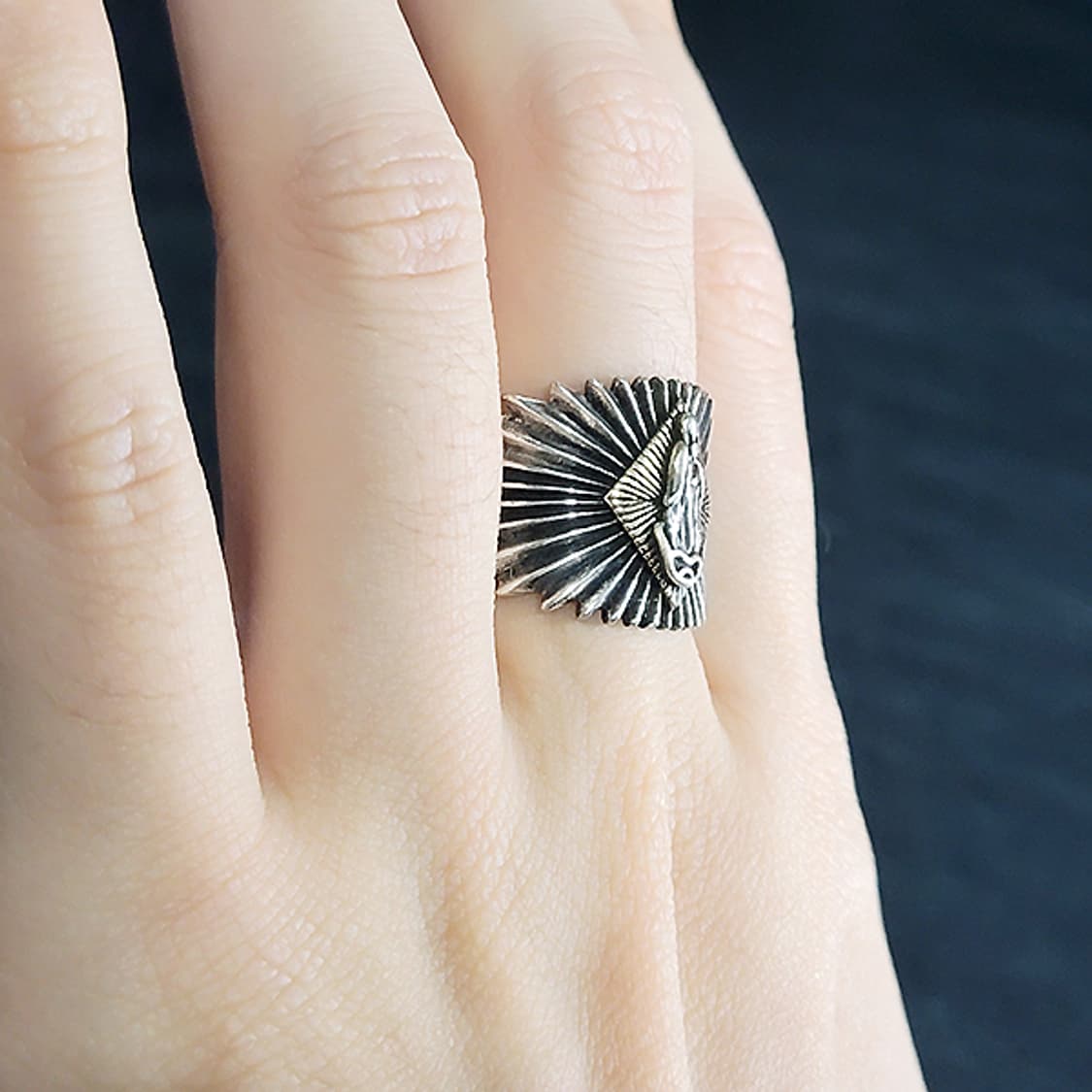 성모마리아 실버 남자 엔틱 빈티지 명품 기독교 천주교 반지 상품이미지6