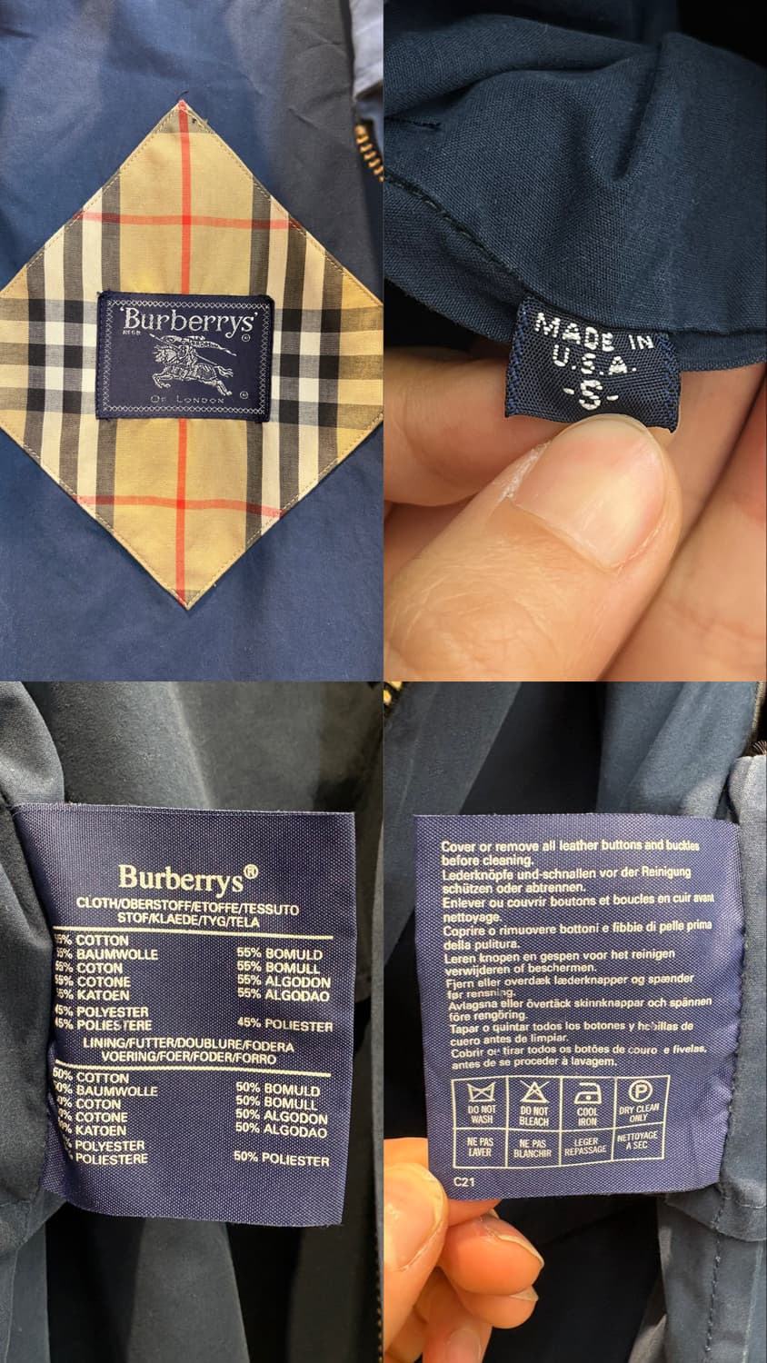 버버리 자수 빅 포켓 블루종 상품이미지10