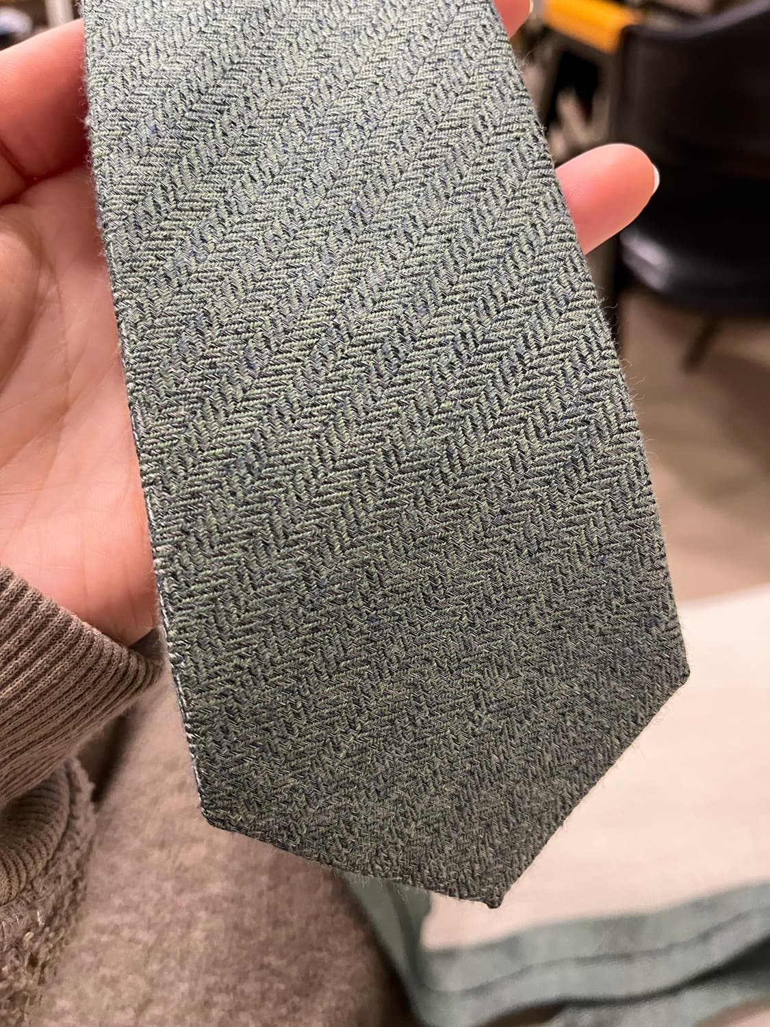 엘르옴므 그린빛 넥타이 상품이미지2