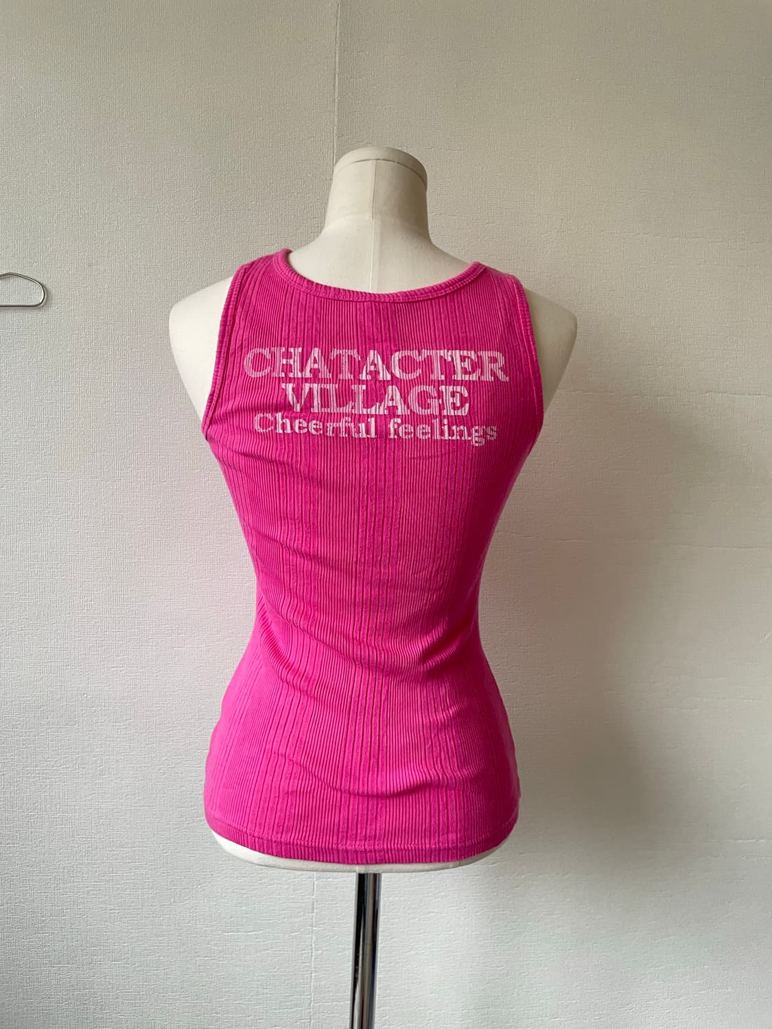 Pink lettering button sleeveless 상품이미지4
