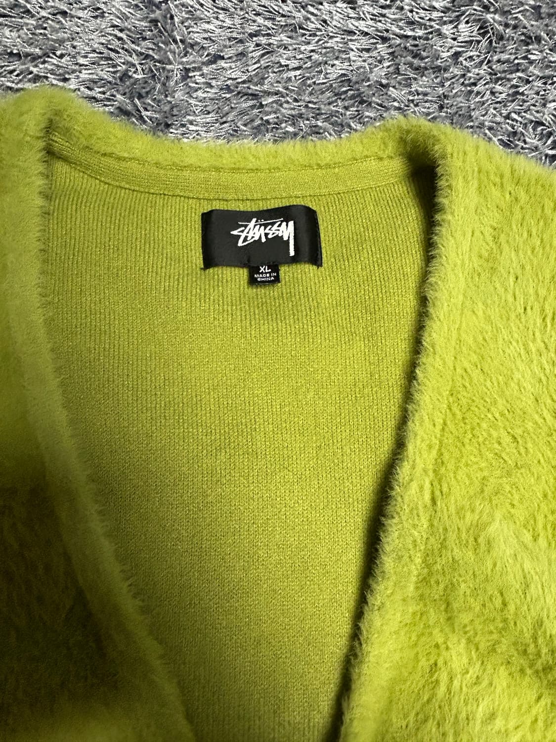 스투시 쉐기 가디건 라임 상품이미지2