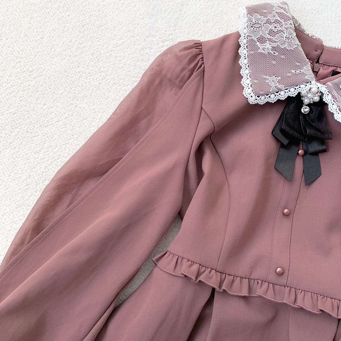 Rojita 로지타 로즈브라운 엔틱풍 공주 원피스 상품이미지4