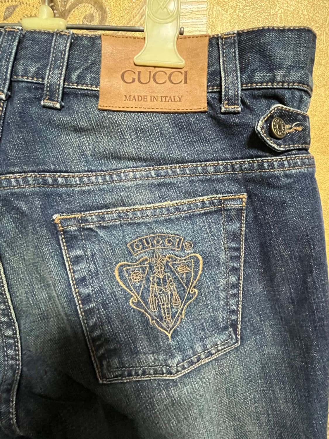 (GUCCI) 아카이브 크레스트 로고 자수 데님 상품이미지5