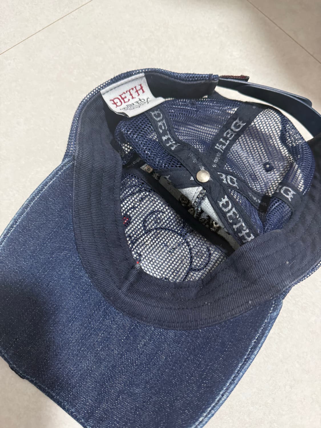 에드하디 큐빅 캡모자 데님 해골 펑크  상품이미지3