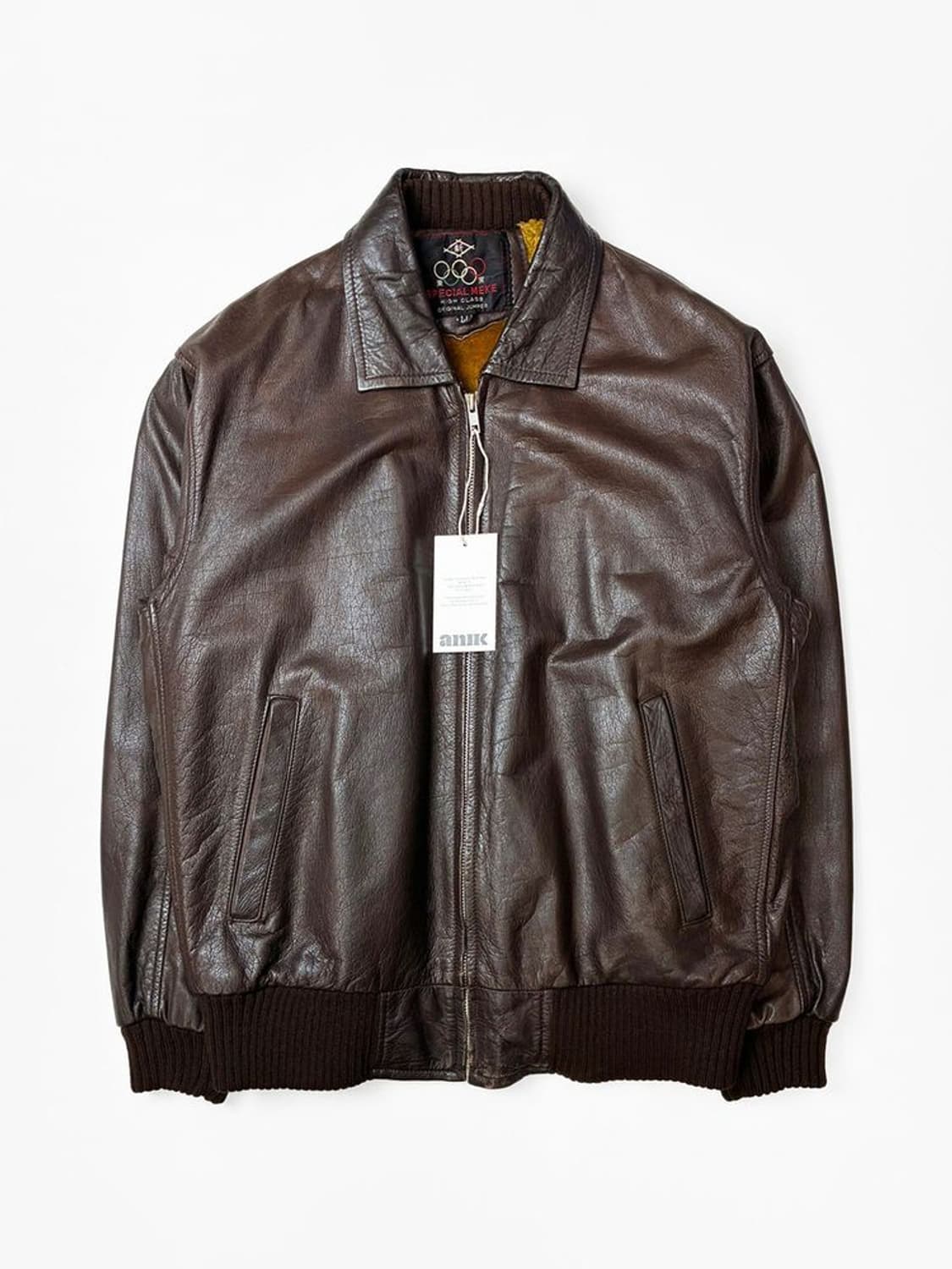 SPECIAL MEKE 90s 오륜기 소가죽 항공 자켓 PN5038 상품이미지1