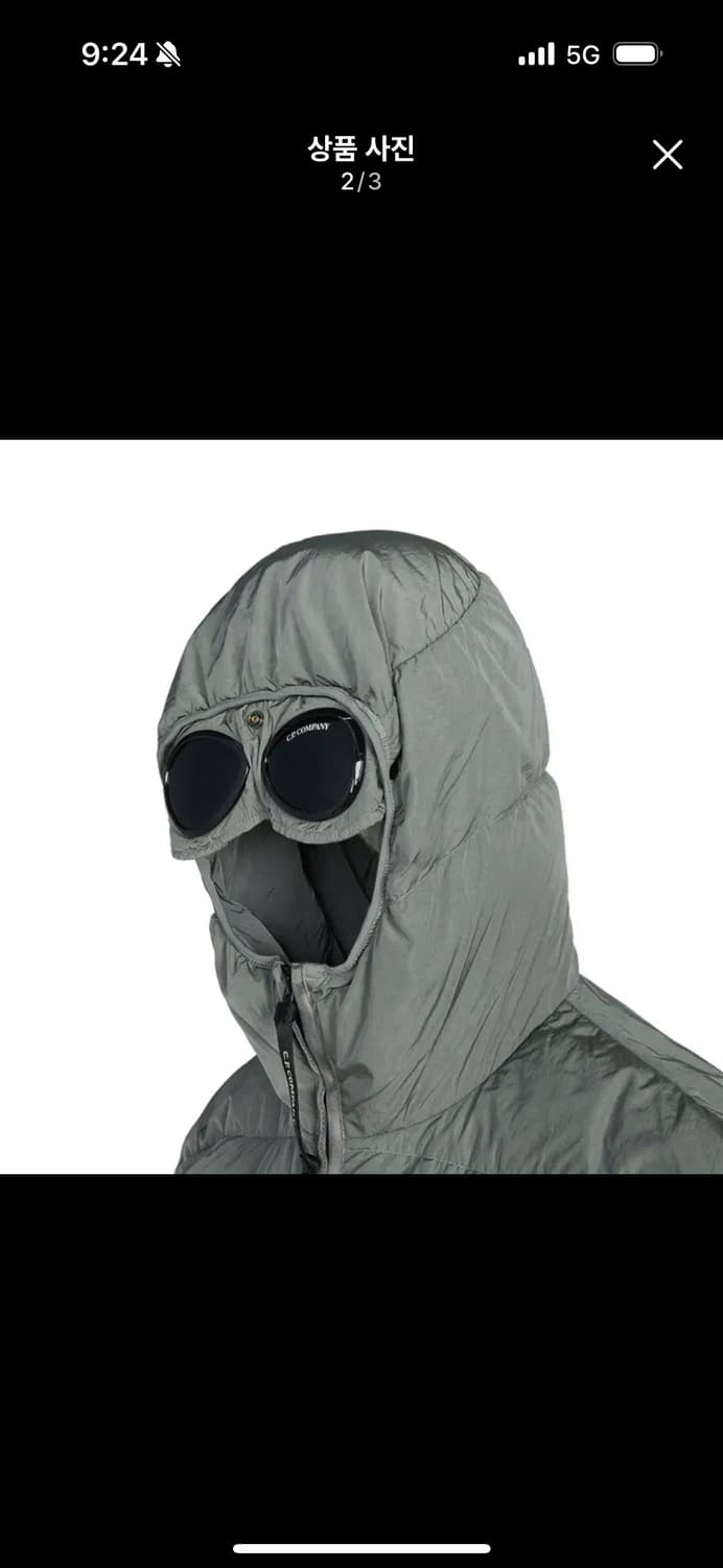 [새상품] CP컴퍼니 크롬R 고글 패딩 그레이 상품이미지2