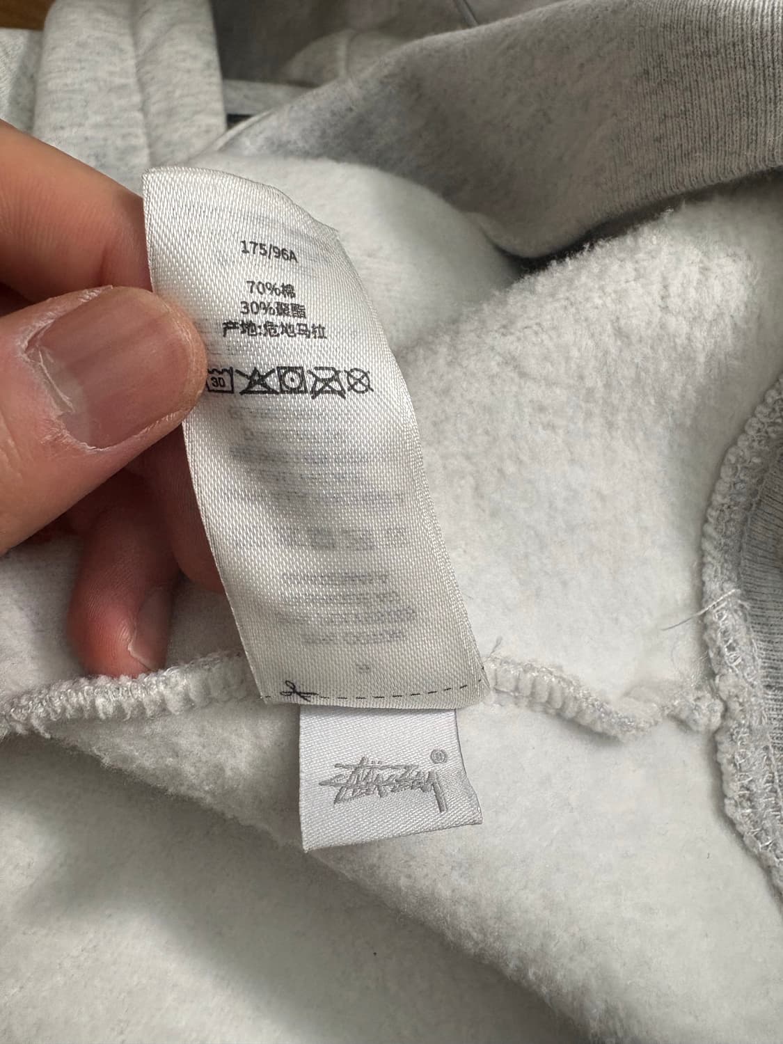 스투시 올 캡스 후드 애쉬 해더 M사이즈 (약기모)  상품이미지8