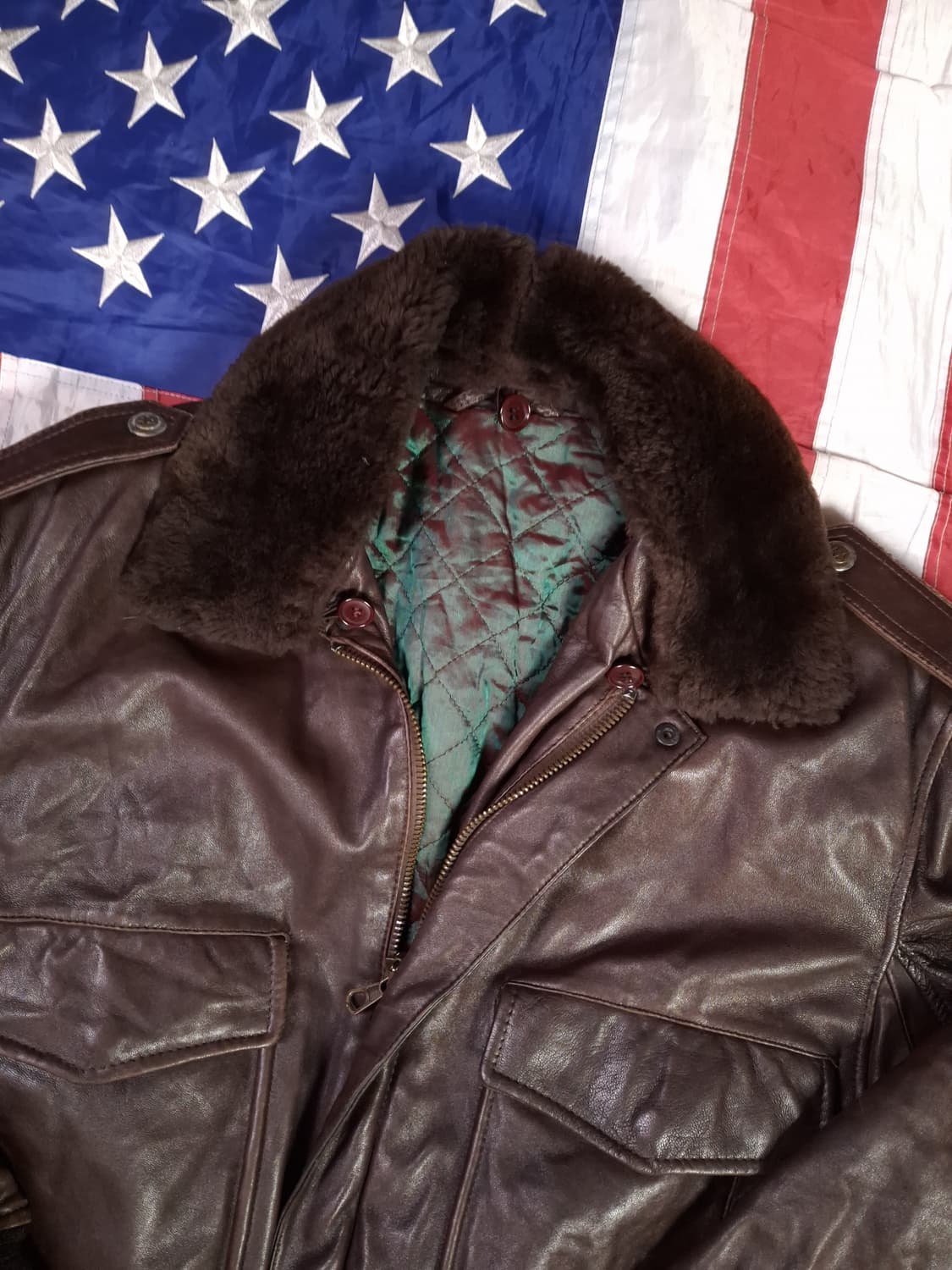 90's 유럽제조 GARA 리얼레더 G-2 TYPE 항공자켓 상품이미지2