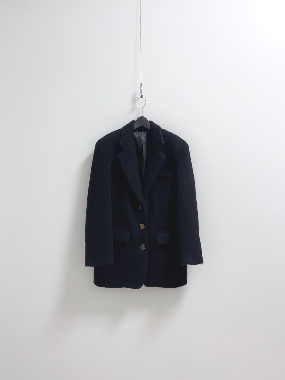 마이스 헤어리 알파카 블렌디드 싱글 코트 울 자켓  상품이미지5