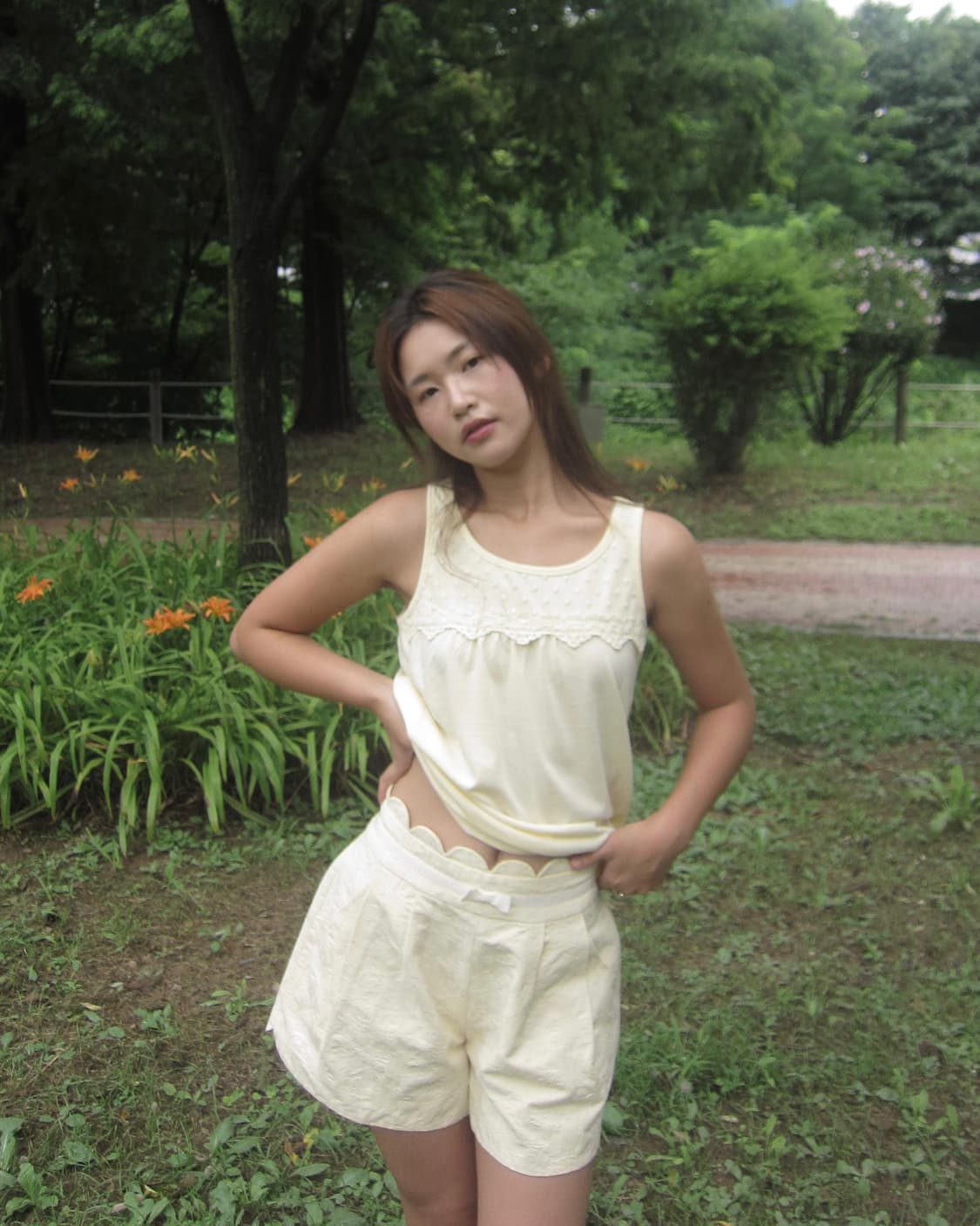 vintage lemon ribbon shorts 상품이미지7