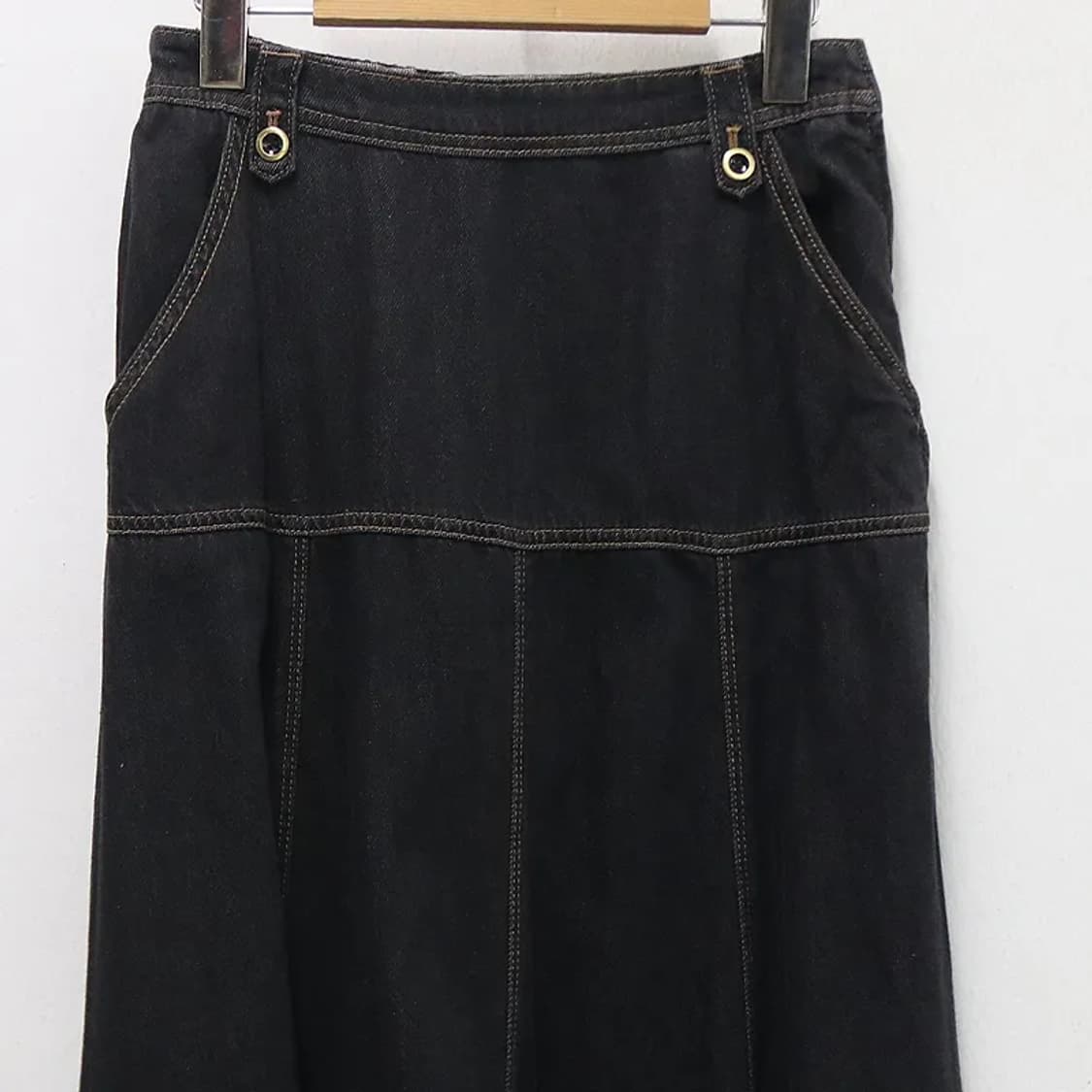 CECICA BLUE 흑청 스티치 롱스커트 59445 상품이미지3