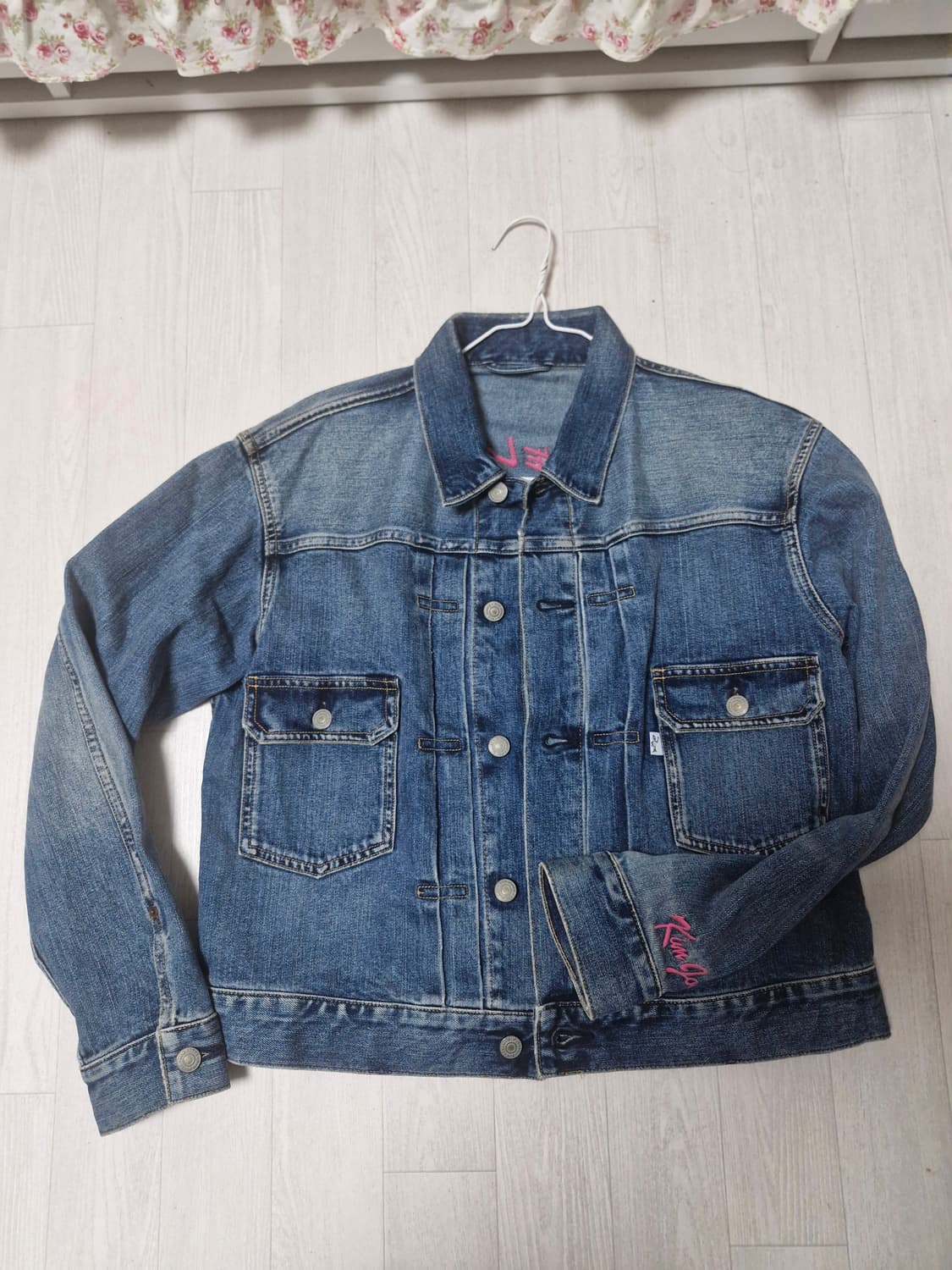 gu 킴존스 콜라보 타입1 데님 청자켓 상품이미지1