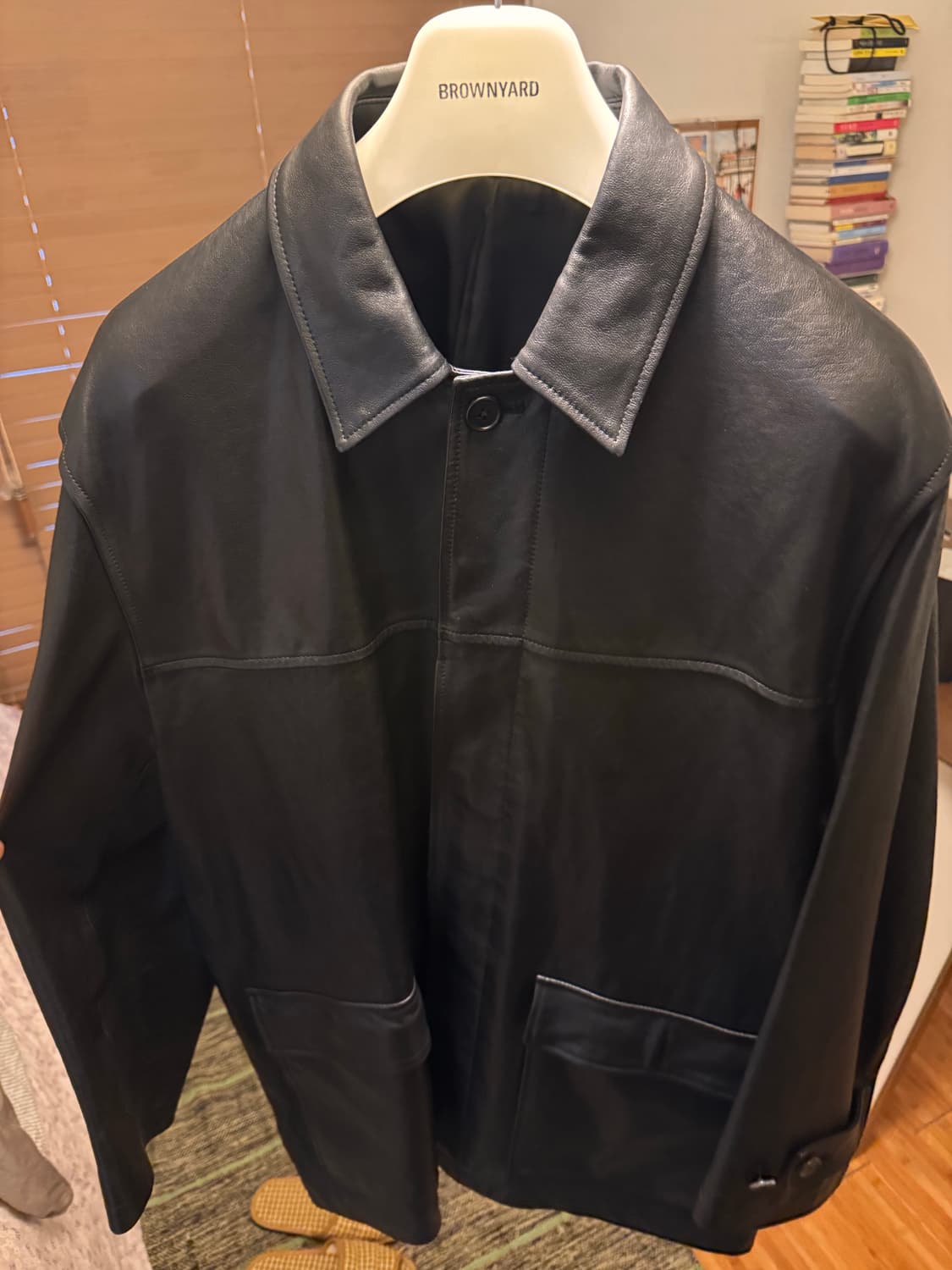 [5] 브라운야드 24FW 하프레더코트 상품이미지2