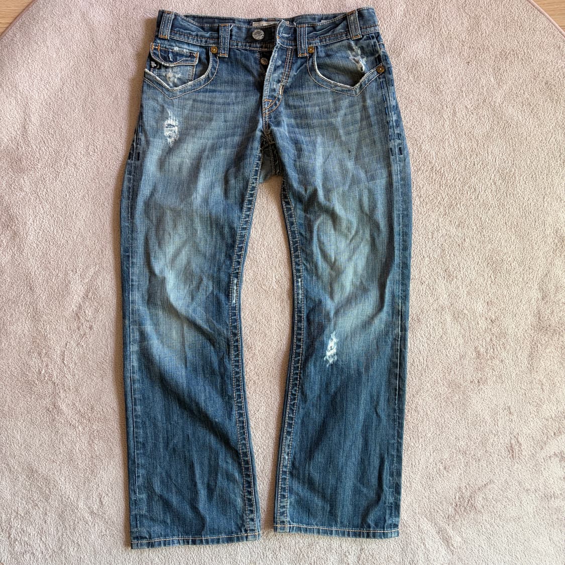 MEK DENIM USA 와이드 부츠컷 데님팬츠 상품이미지2