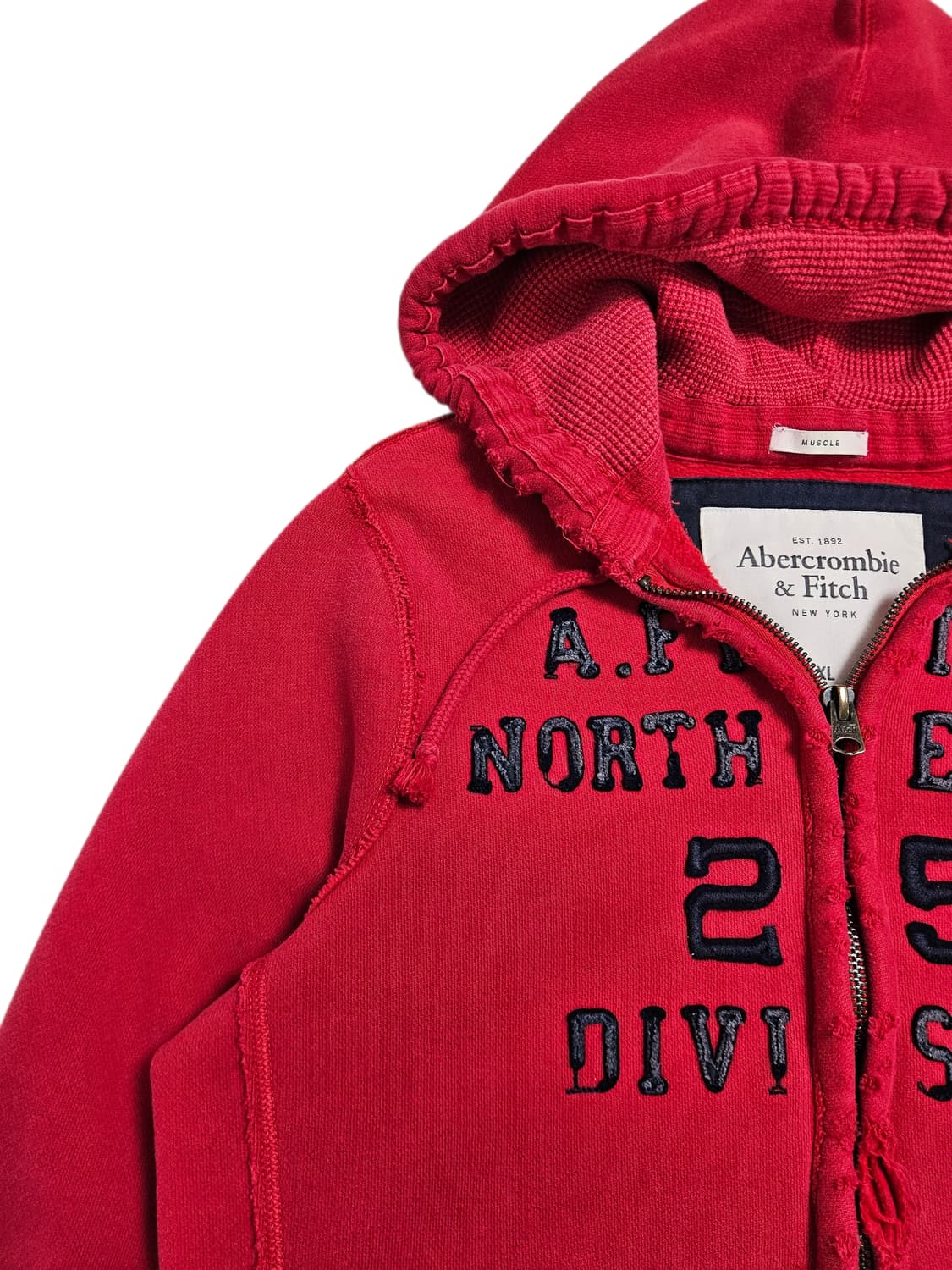아베크롬비 머슬핏 후드 집업 레드 상품이미지3
