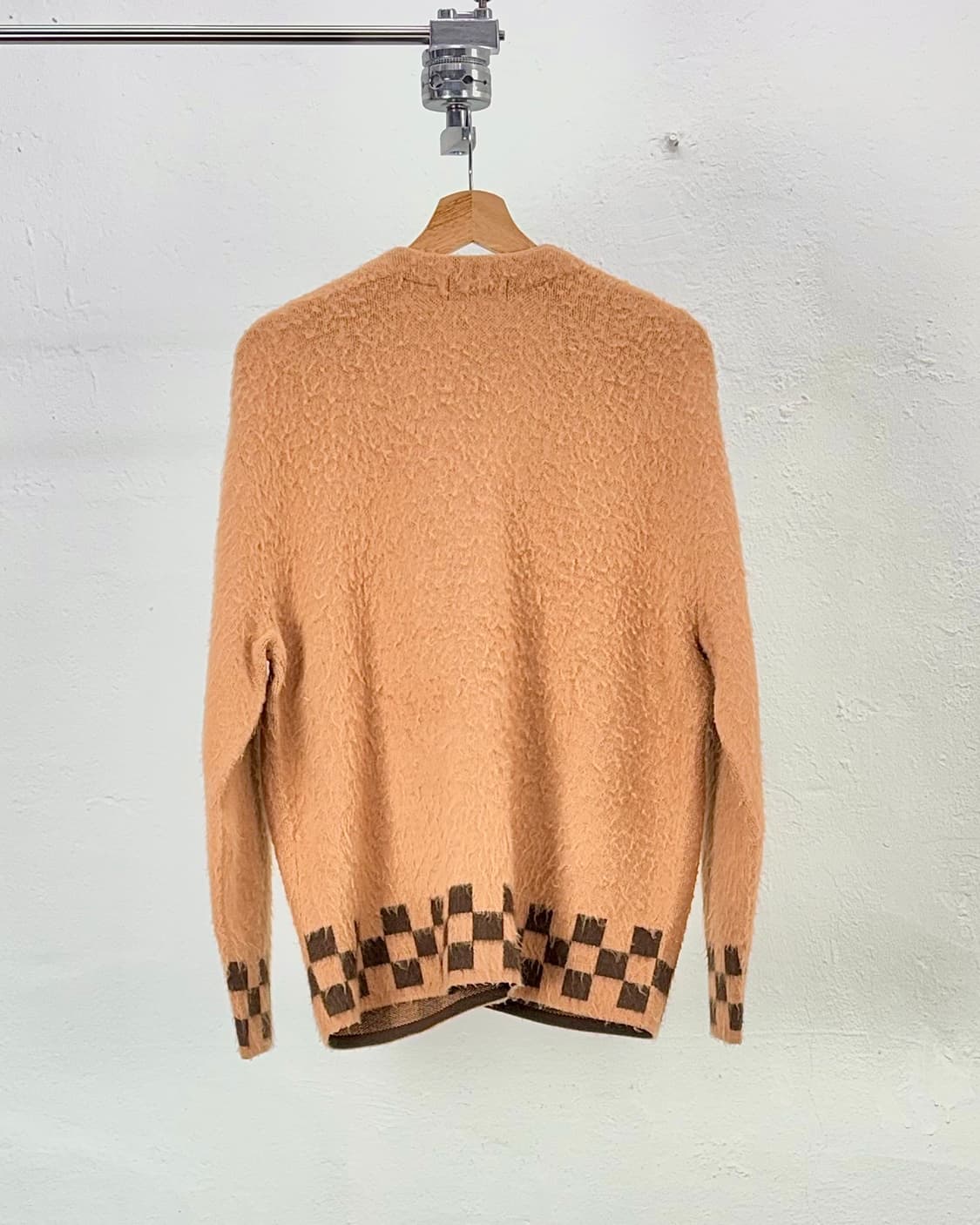 슈프림 21ss 브러쉬드 체커보드 카멜 가디건 상품이미지6