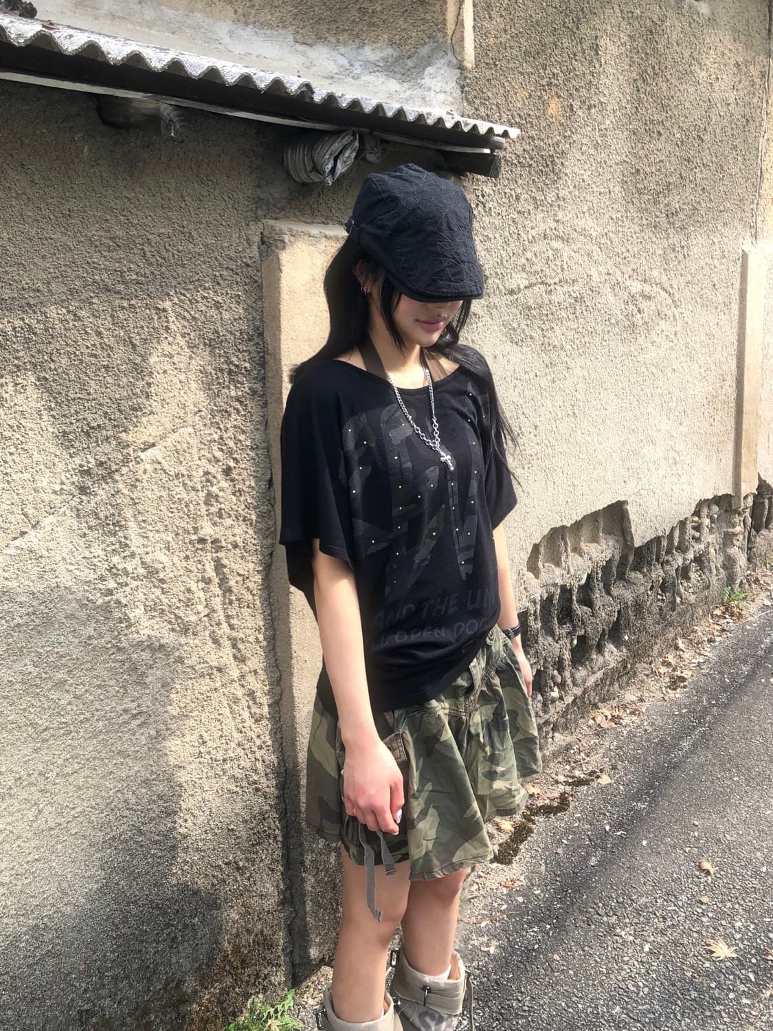 빈티지 밀리터리 원숄더 코디 상품이미지2