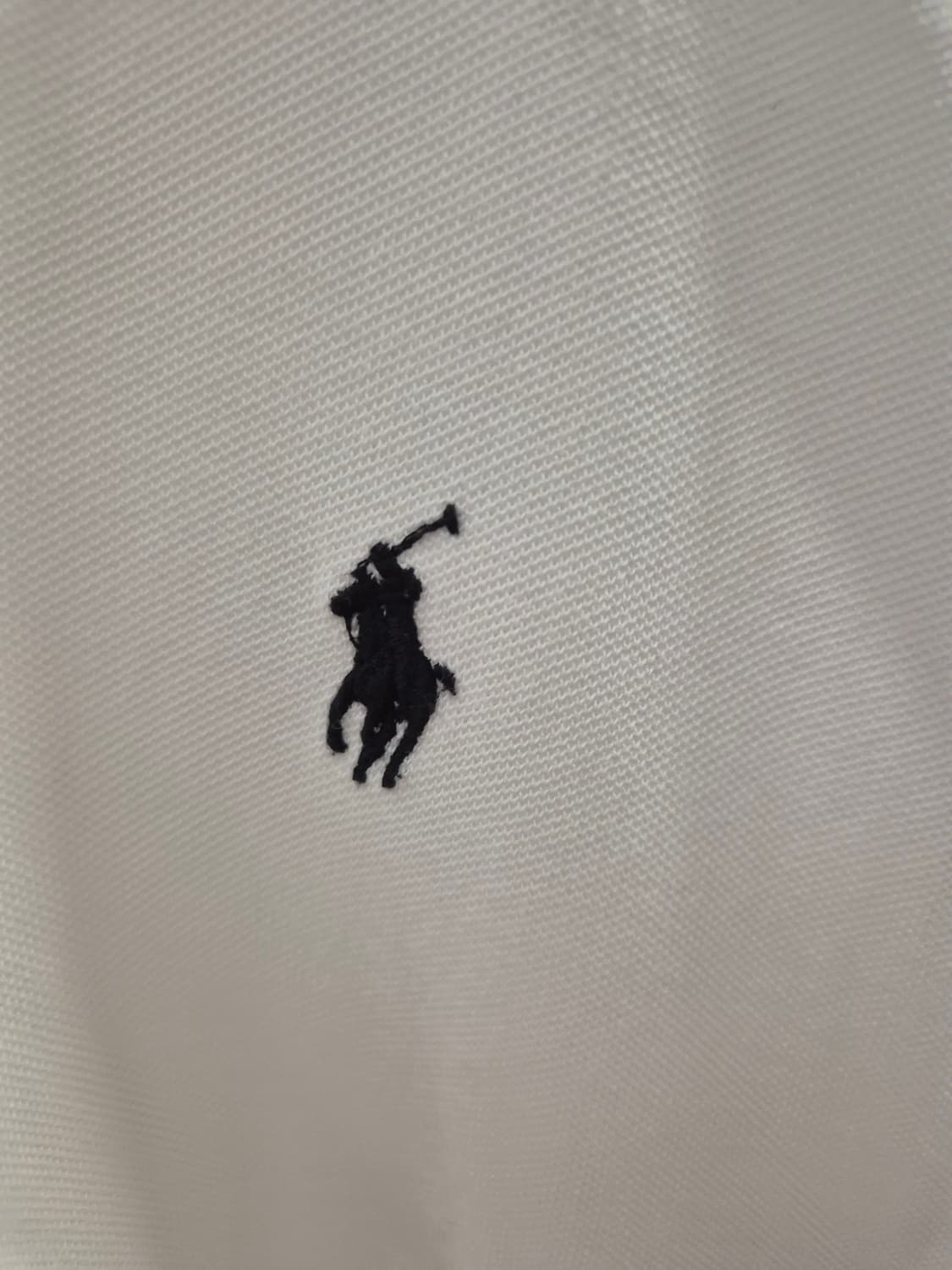 폴로 랄프로렌 화이트 메쉬 카라티 L 상품이미지5