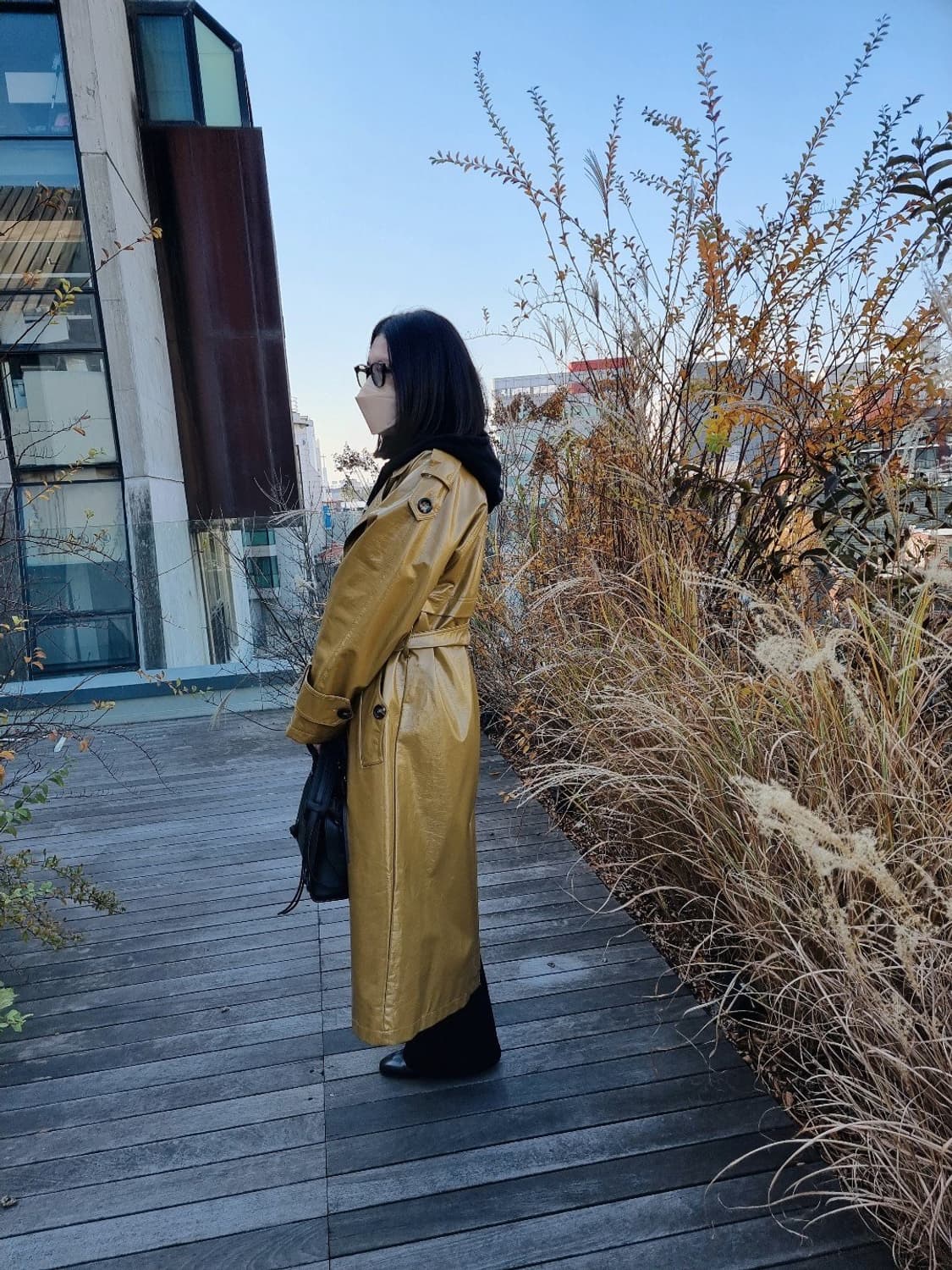 ASOS /영국브랜드/패턴트 에나멜 트렌치코트 상품이미지2