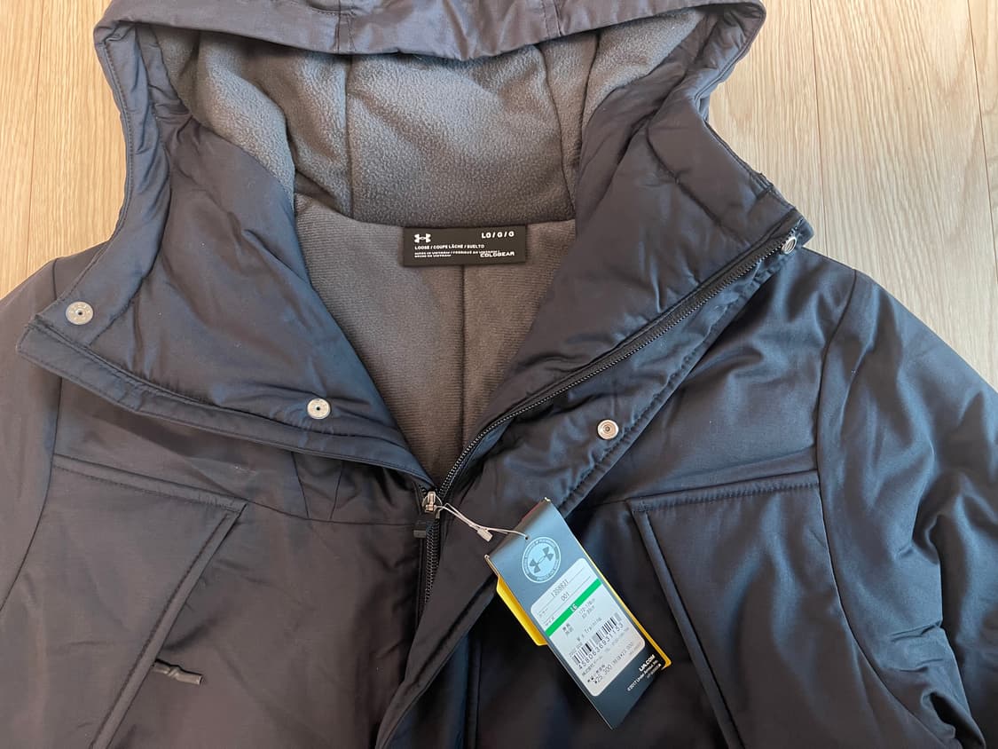 언더아머 UA 롱 코트 벤치 코트 블랙 상품이미지3