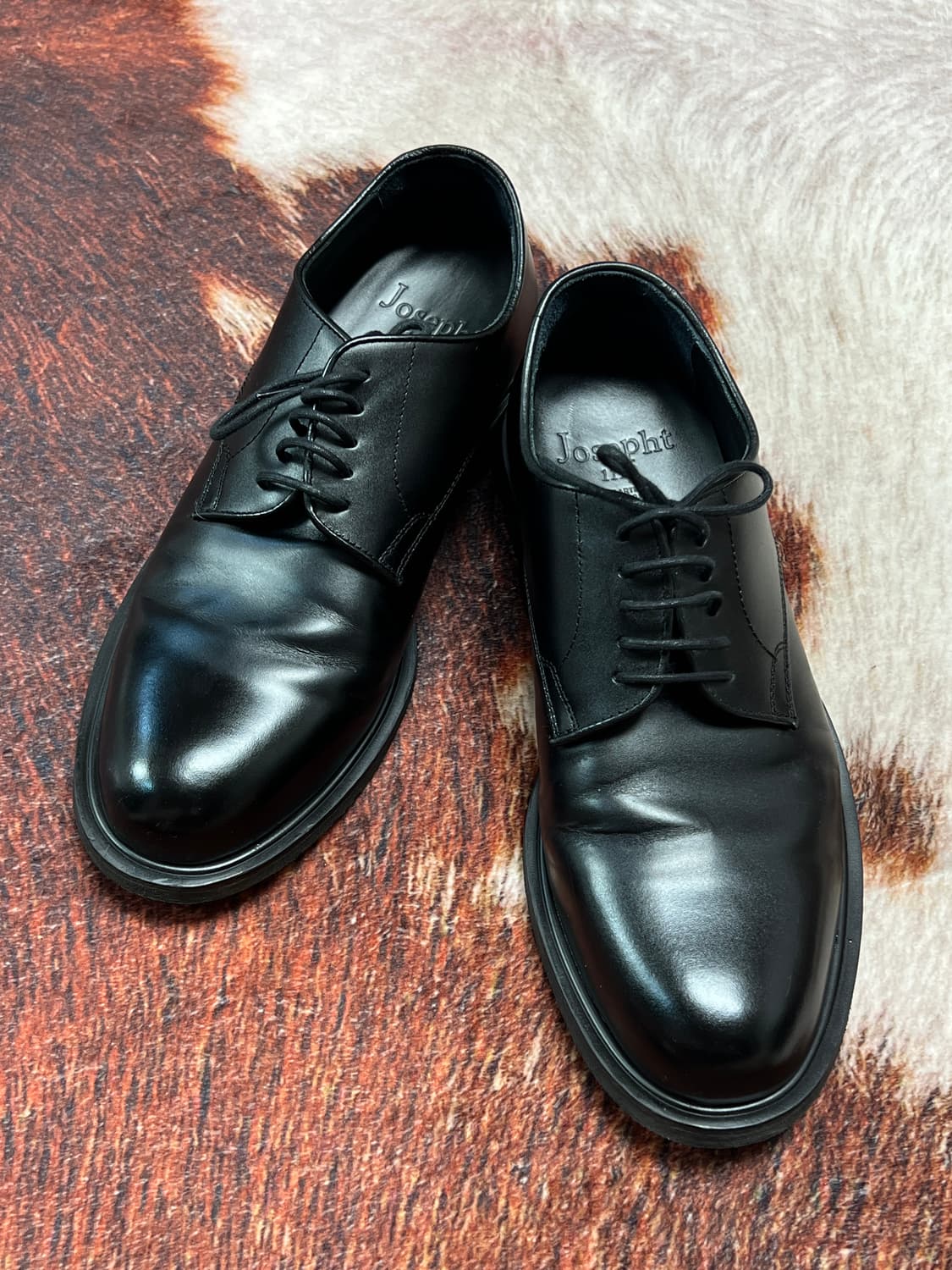 [255] 조셉트 비브람솔 더비 슈즈 블랙 상품이미지1