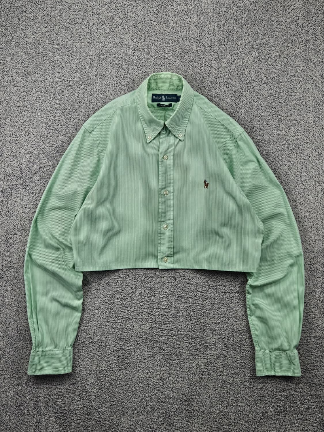 폴로랄프로렌 셔츠 크롭 커스텀 ( S 추정 ) / 11716 상품이미지1