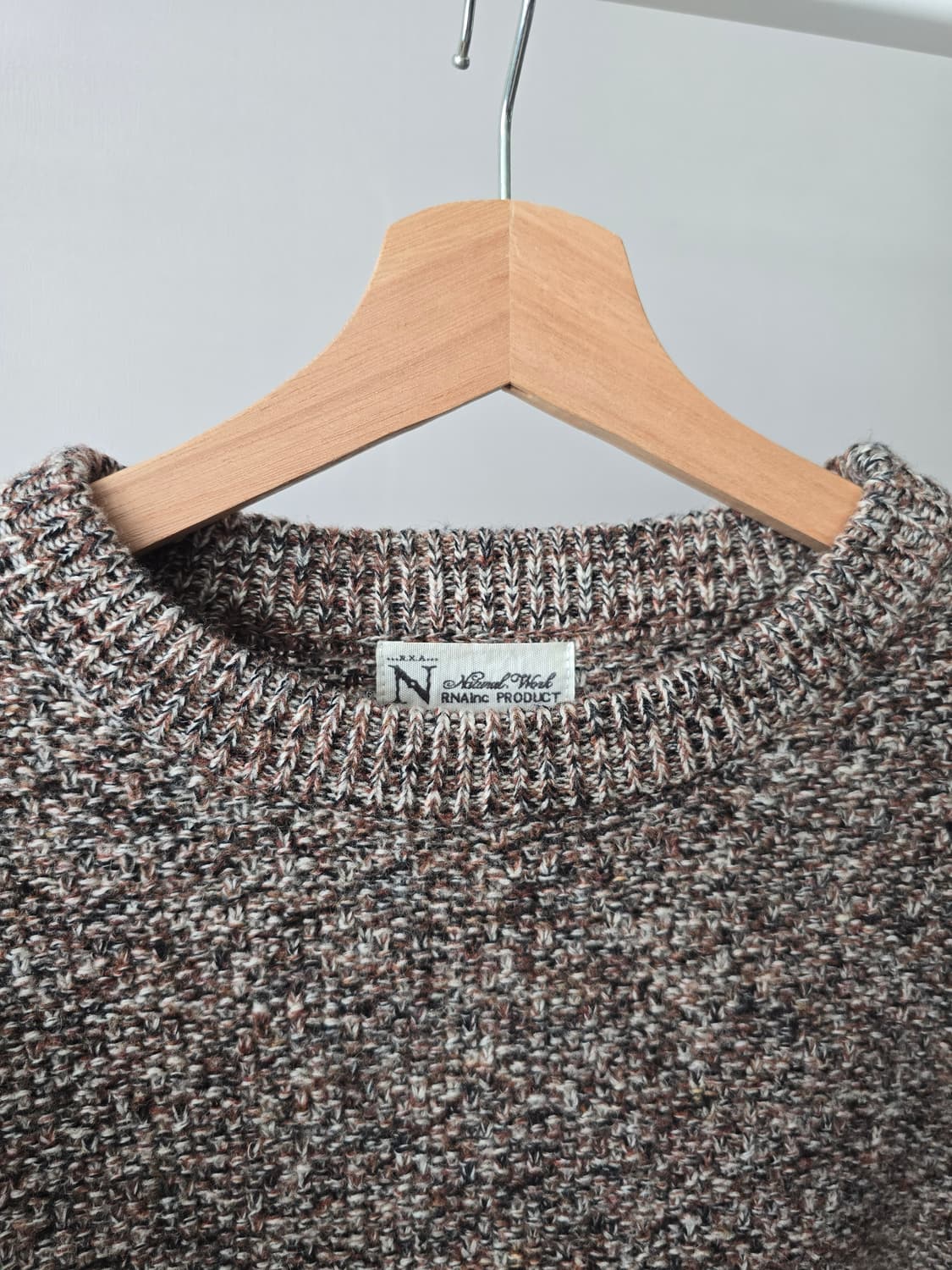 멀티컬러 드롭숄더 울 니트 M 상품이미지2