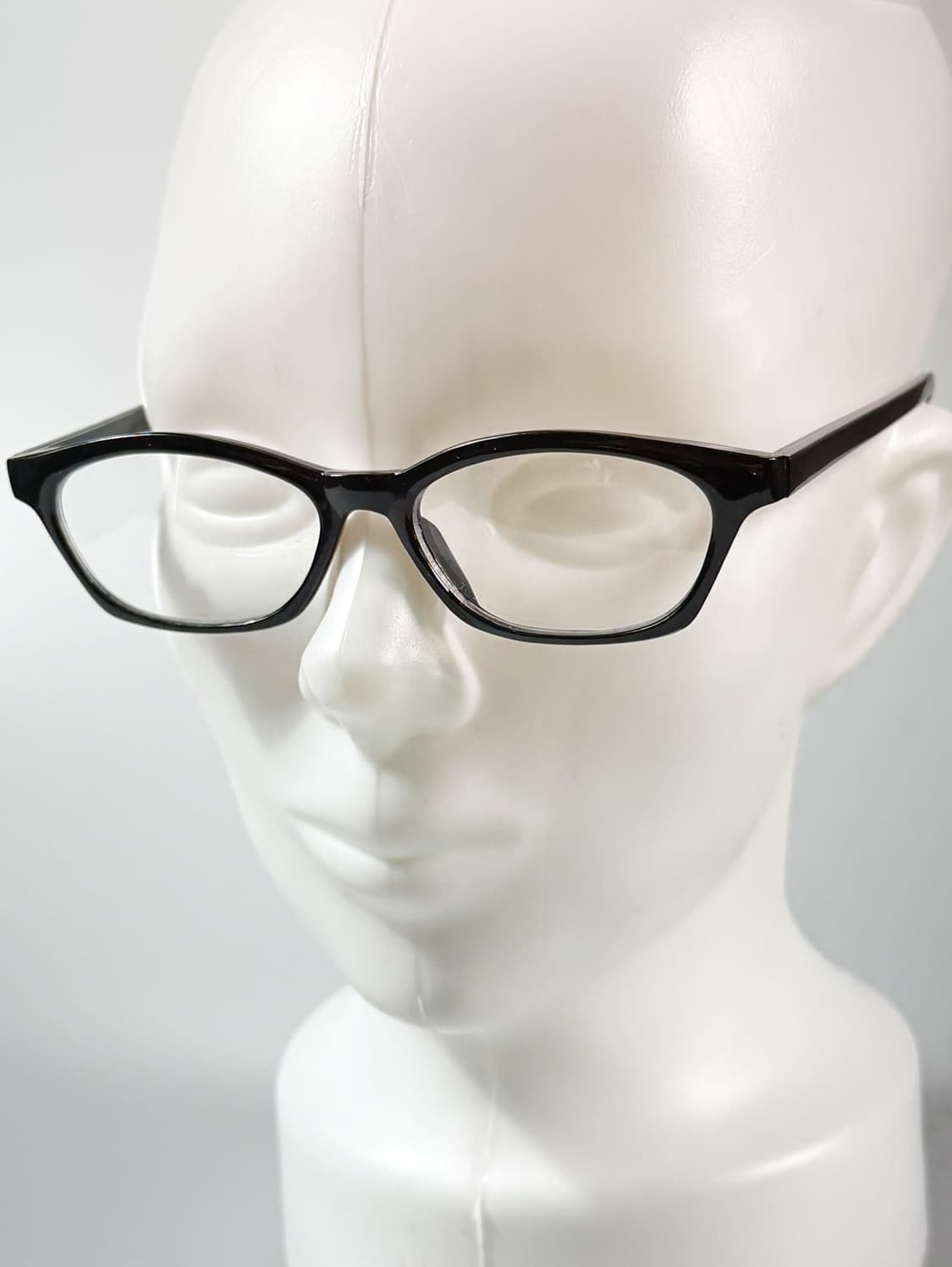 90s 블랙 클래식 뿔테 스퀘어 프레임 빈티지 안경 상품이미지8