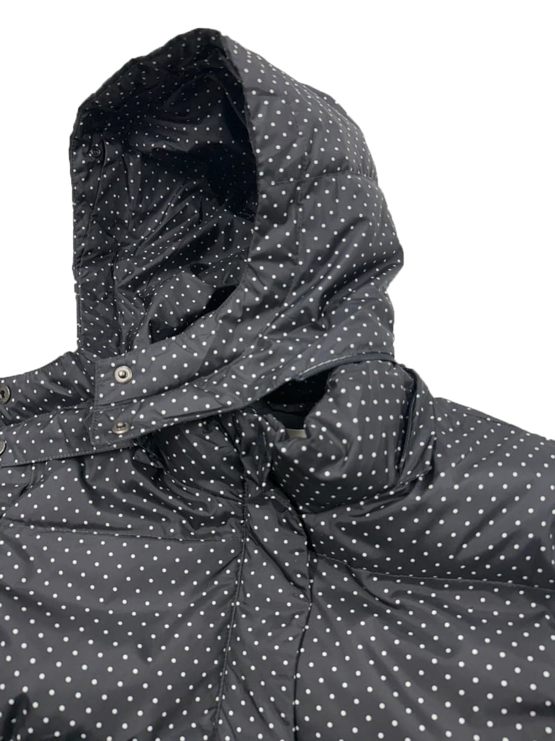 빈티지 블랙 모리 도트 다운 패딩 상품이미지6