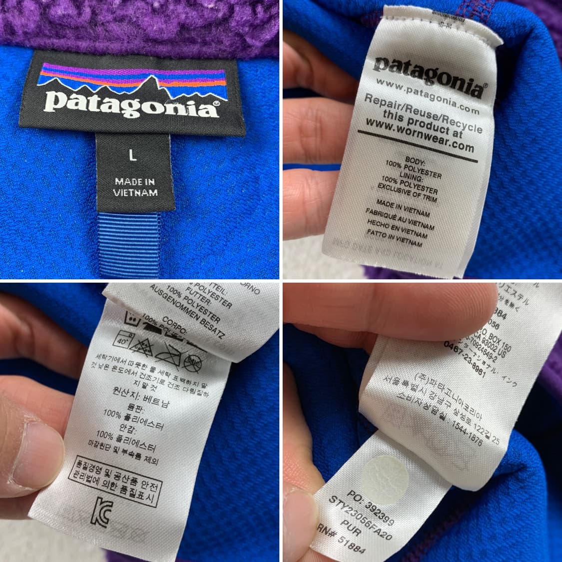 파타고니아 레트로-X 플리스 자켓 퍼플  상품이미지4