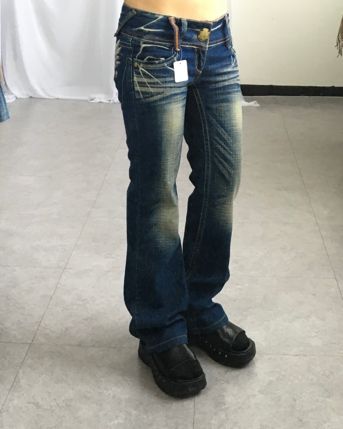 Red pepper back wing denim pants 상품이미지7