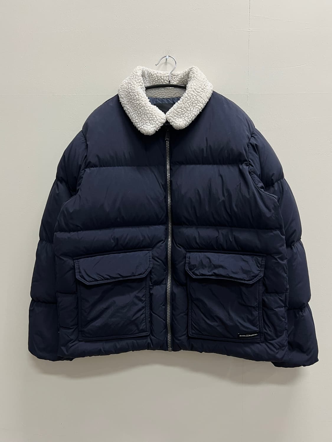 (L) 폴햄 덕다운 셰르파 패딩 네이비 상품이미지2