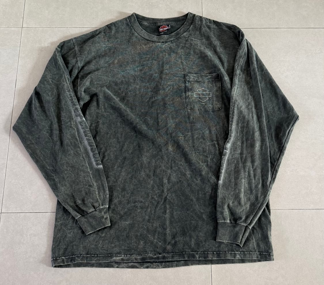 90‘s 빈티지 Harley Davidson 긴팔 티셔츠 XL 상품이미지3