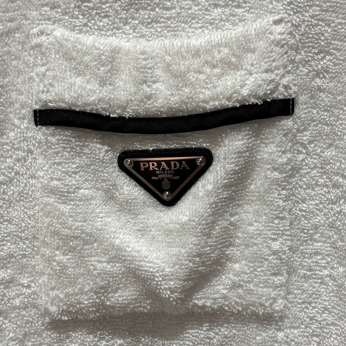 (M) 프라다 삼각로고 테리 코튼 볼링 반팔 셔츠 상품이미지2