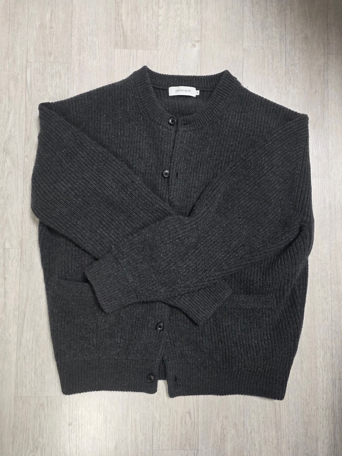 유니온블루 유블 스트럭처 가디건Xl 차콜 상품이미지6