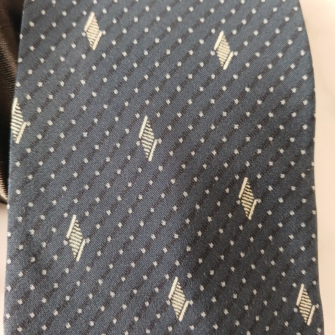 세루티 실크 네이비 마이크로 패턴 넥타이 9.1cm A+등급 A19196 상품이미지7