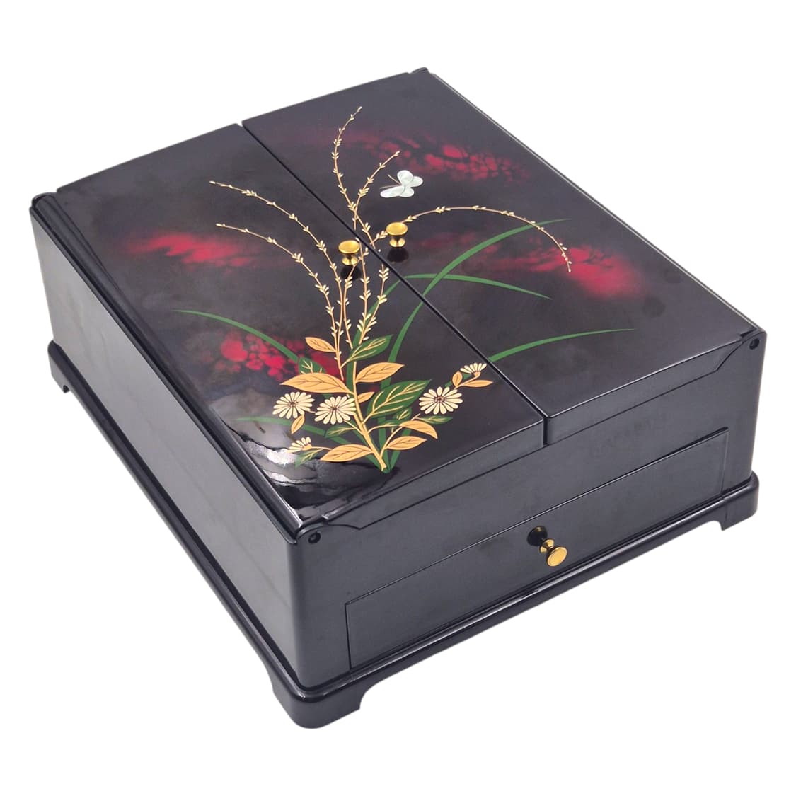 80s 일본 레트로 나비 서랍 보석함 상품이미지2