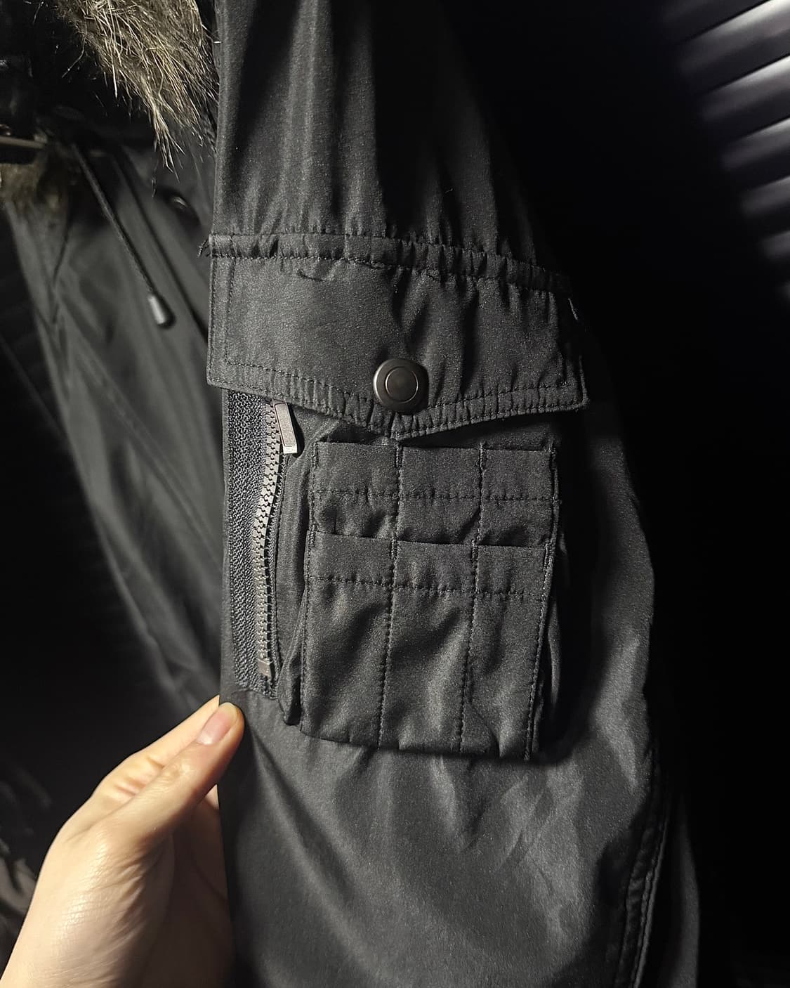 루이스 샤블론 일본 라쿤 퍼 야상 개파카 고스 펑크 락시크 하이넥 지퍼 상품이미지4